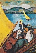 August Macke Segelboot auf dem Tegernsee Sweden oil painting artist